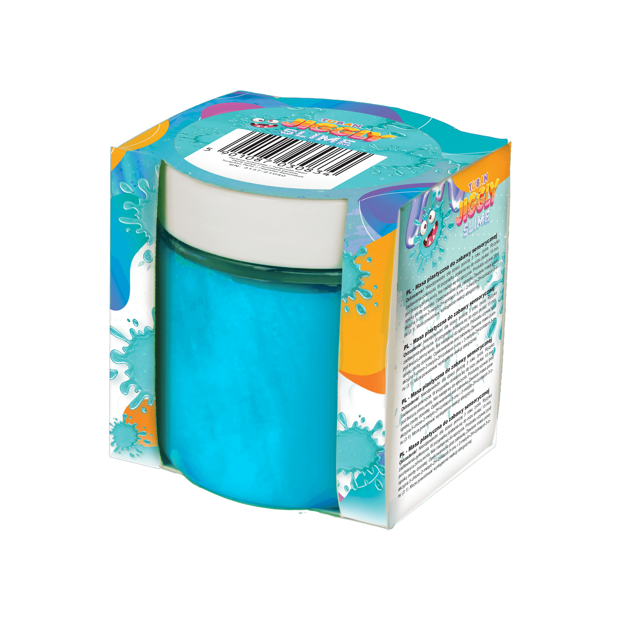 TUBAN Jiggly, slime, tirkizni, 100 g