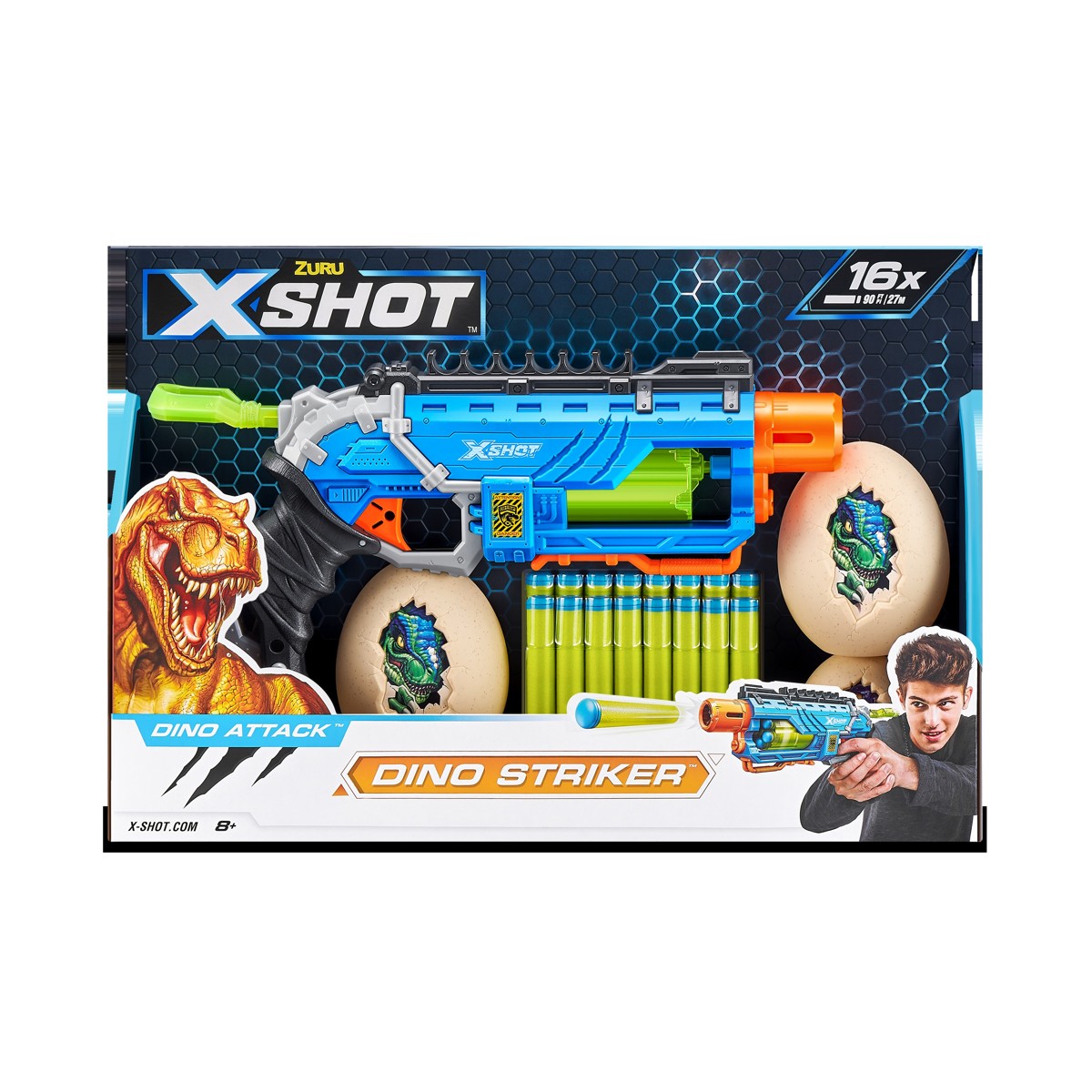 X-SHOT Dino Attack, puška, sa spužvastim mecima - Dino Striker
