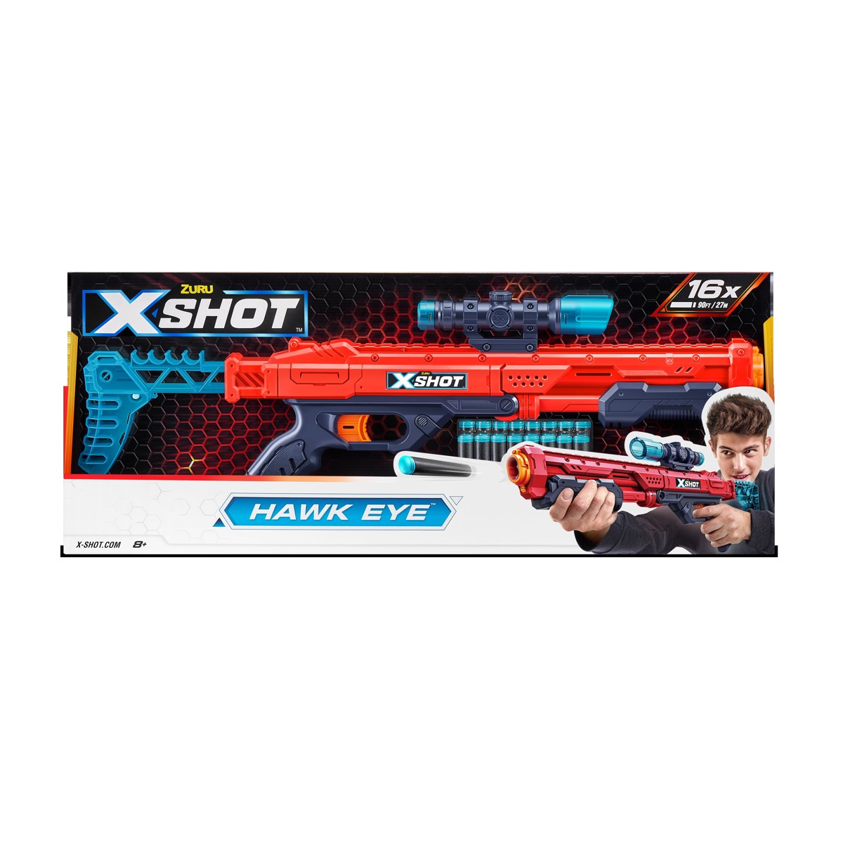 X-SHOT, puška, sa spužvastim mecima - Hawk Eye - Image 4