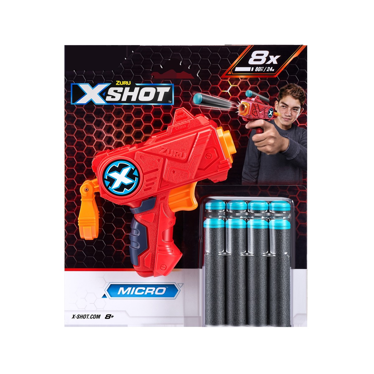 X-SHOT, pištolj, sa spužvastim mecima - Micro Color Card - Image 7