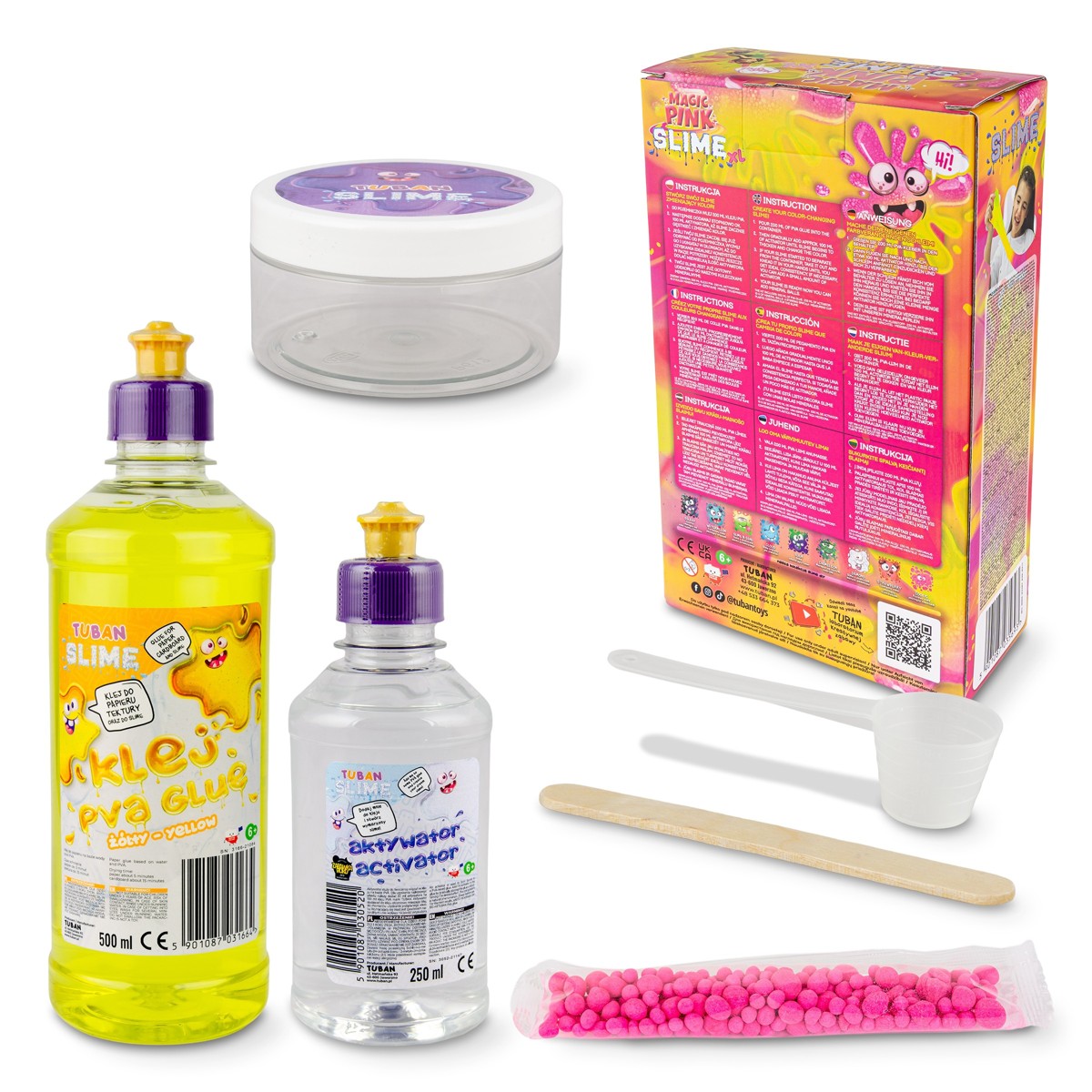 TUBAN, DIY set, slime magični XL - rozi - Image 4
