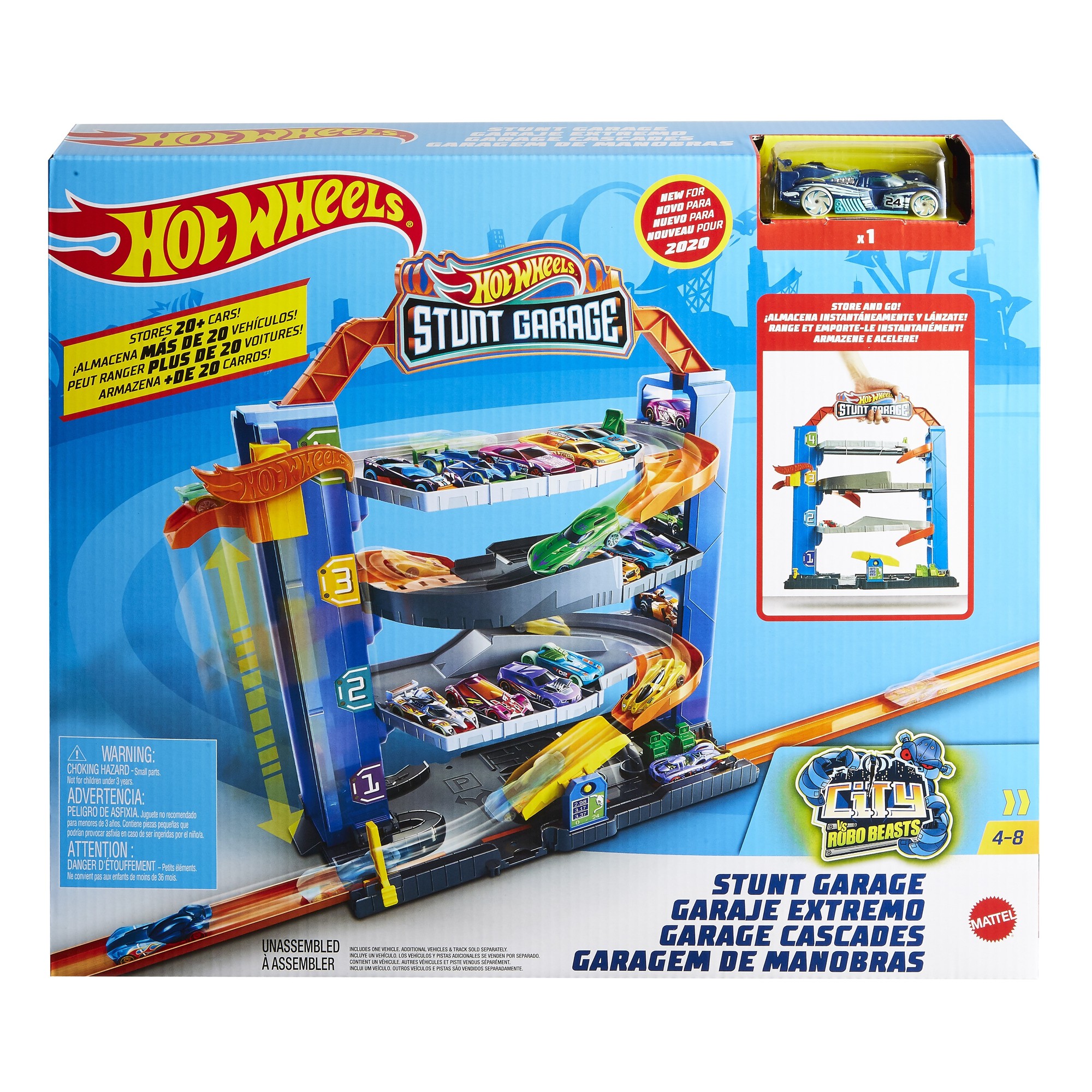 HOT WHEELS, garaža, za skakanje i spuštanje
