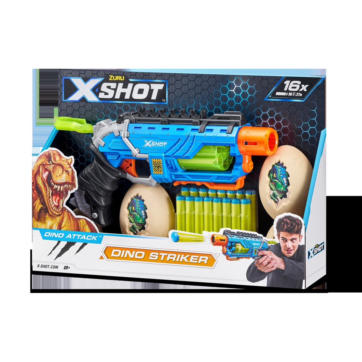 X-SHOT Dino Attack, puška, sa spužvastim mecima - Dino Striker - Image 2