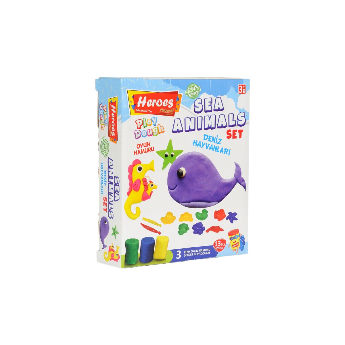 HEROES mini set, plastelin, morske životinje