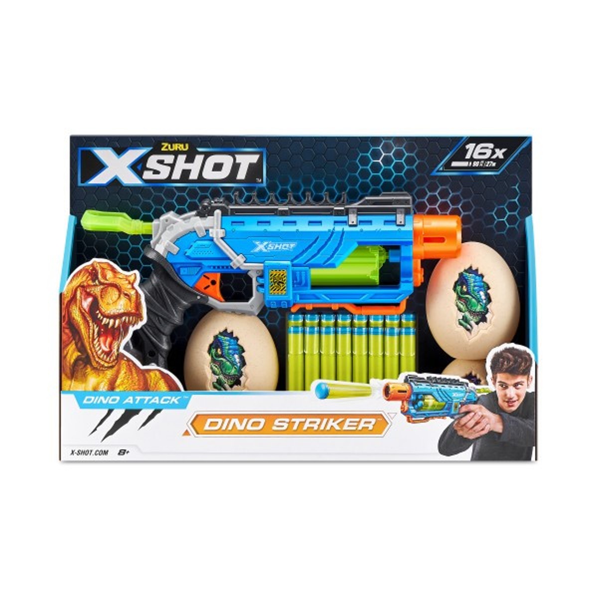 X-SHOT Dino Attack, puška, sa spužvastim mecima - Dino Striker - Image 5
