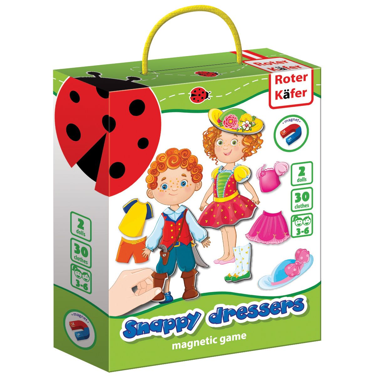 ROTER KÄFER Dress up, magnetna igra, Snappy Dressers