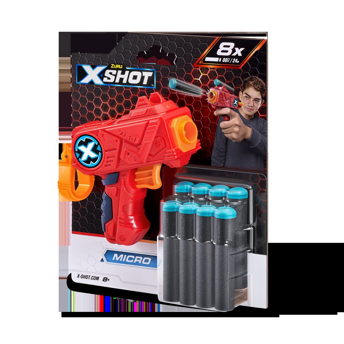 X-SHOT, pištolj, sa spužvastim mecima - Micro Color Card - Image 8
