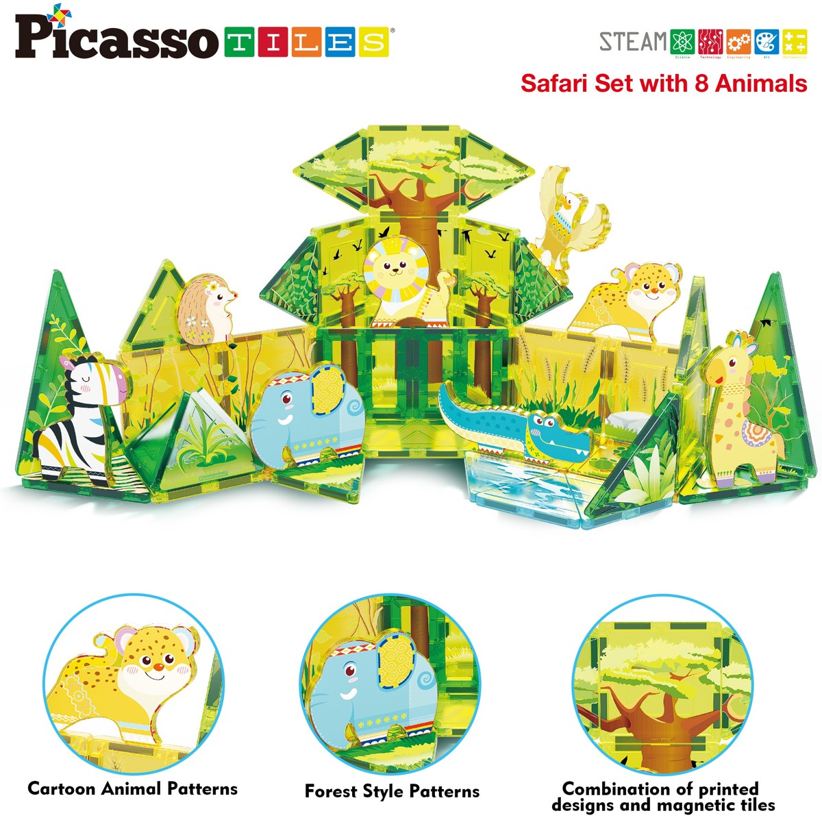 PICASSO TILES Safari, set magnetnih pločica, 46 kom - Image 4