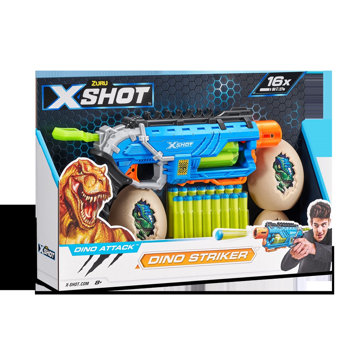 X-SHOT Dino Attack, puška, sa spužvastim mecima - Dino Striker - Image 3