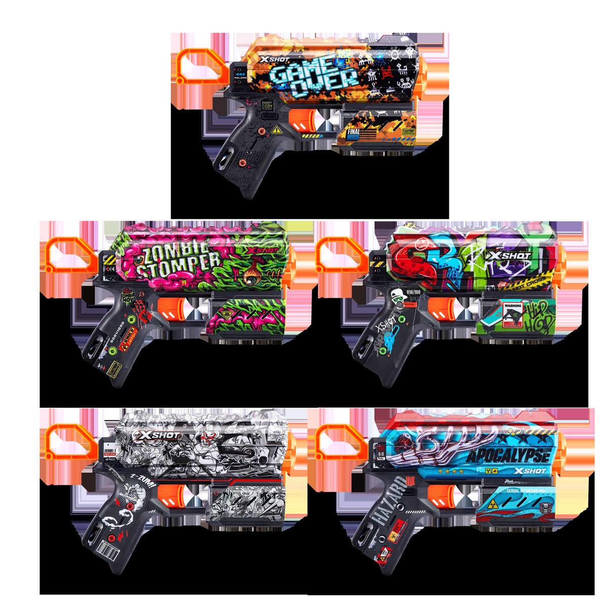 X-SHOT Skins, pištolj, sa spužvastim mecima - Flux - Image 6
