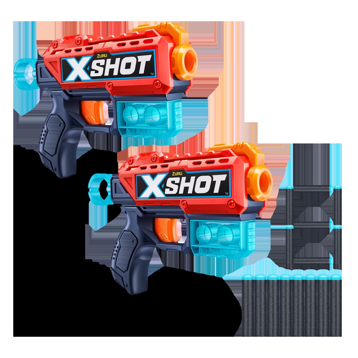 X-SHOT, puška, sa spužvastim mecima - Kickback (redizajn) , 2 kom - Image 2