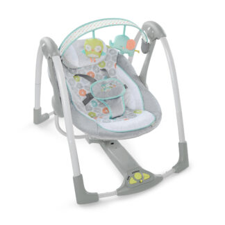 KIDS II ljuljačka Hugs & Hoots 2u1 s glazbom light grey 10247