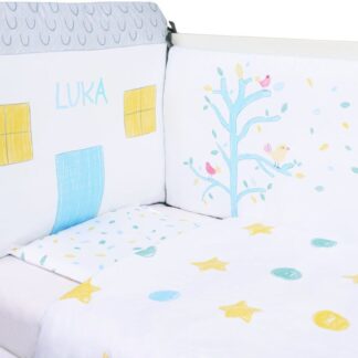 BUBABA BY FREEON posteljina 6 djelna personalizirana, moja prva kučica blue 38114