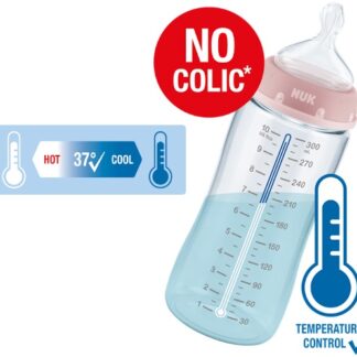 NUK plastična bočica FC+ s temperaturnim indikatorom 150ml silikon, 0-6m 10743875