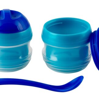MAM termo posuda set sa žlicom blue/rose 440025