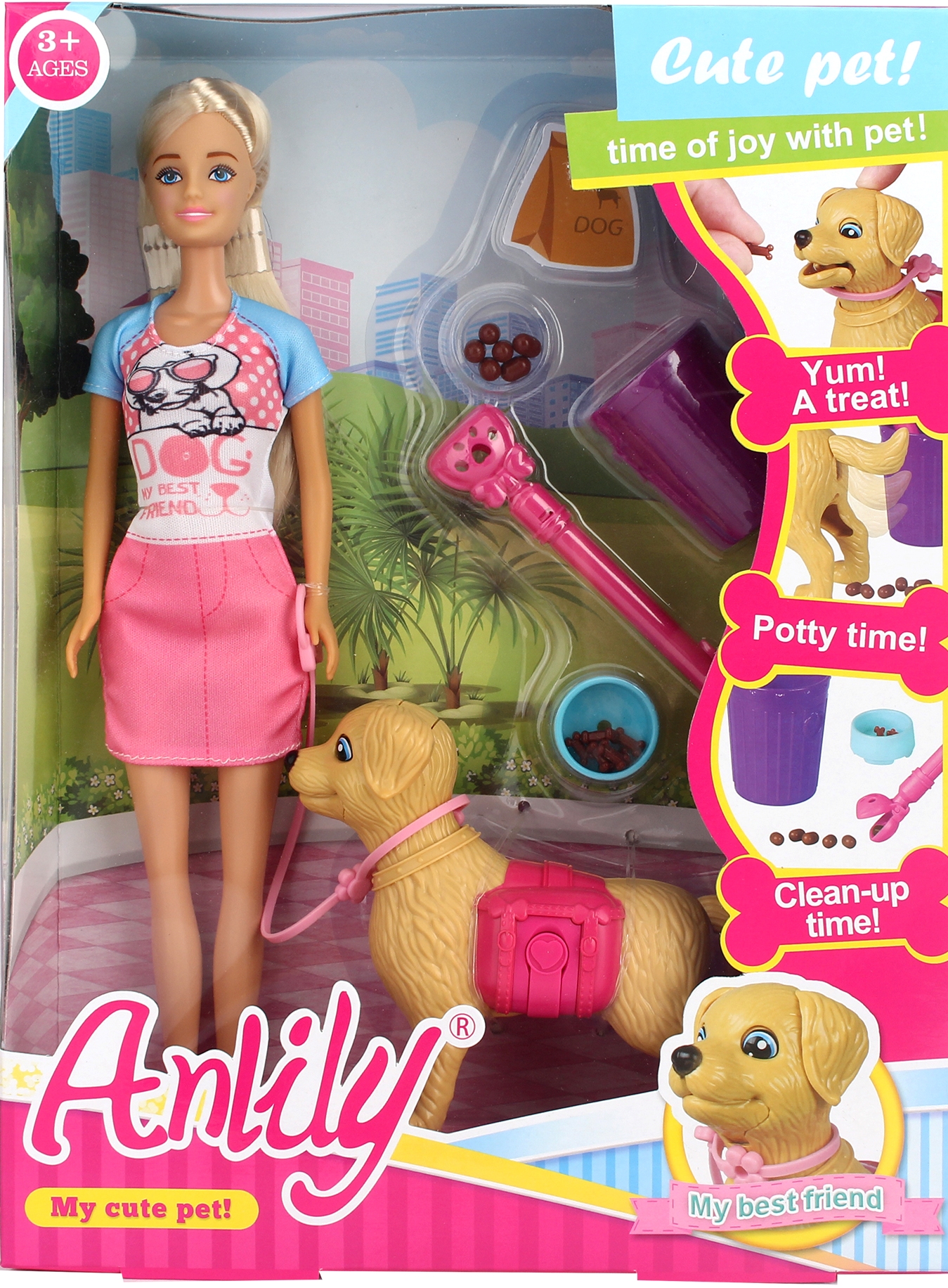 MASEN TOYS lutka s psićem 73082