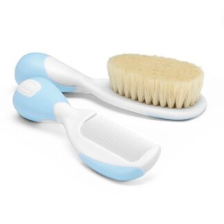 CHICCO češalj i četka prirodna dlaka blue 0656920