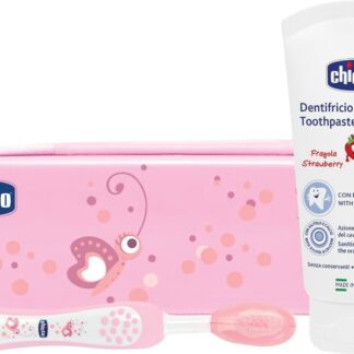 CHICCO zubna četkica set za oralnu njegu pink 6959100