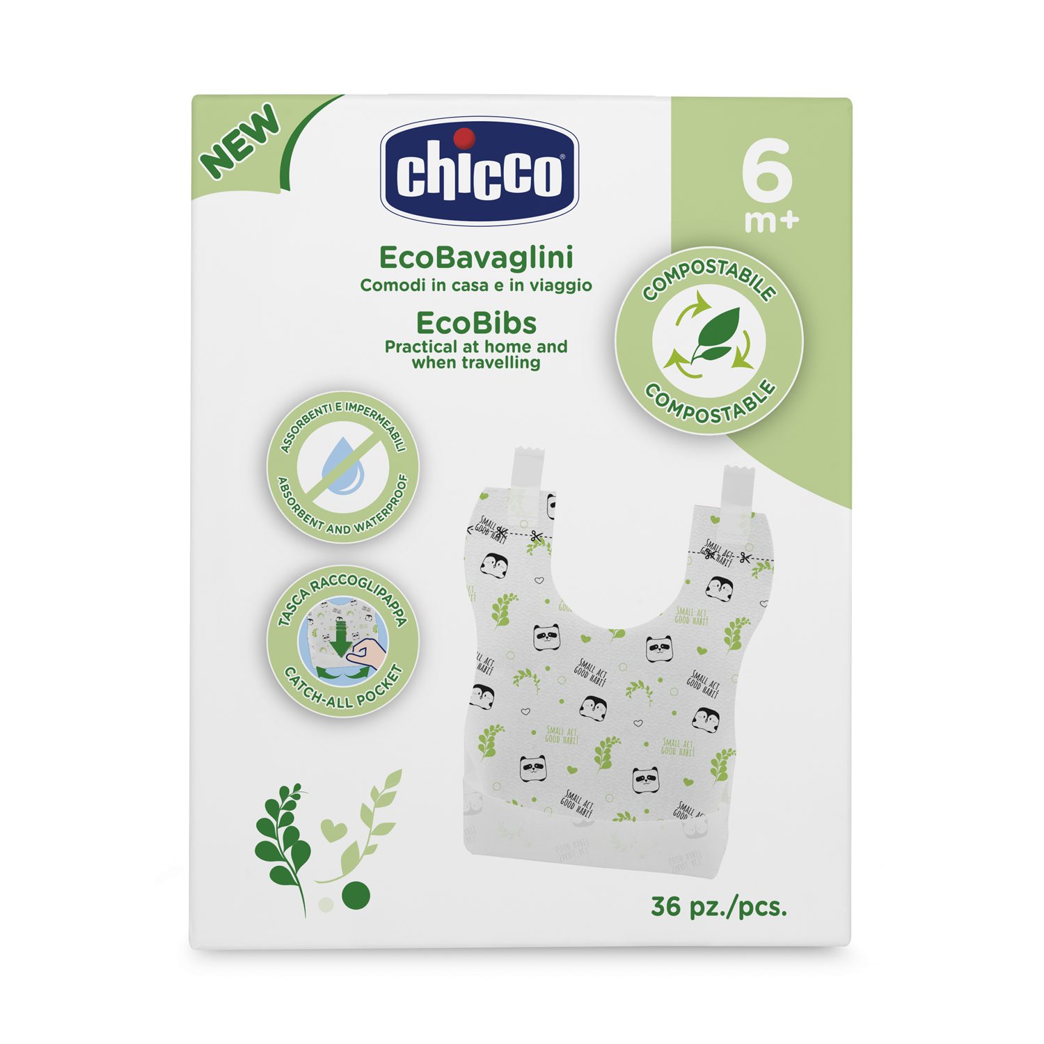 CHICCO podbradnjak za jednokratnu upotrebu 36 kom 1039900