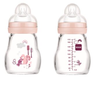 MAM staklena bočica 170ml 0+mj sort 638046