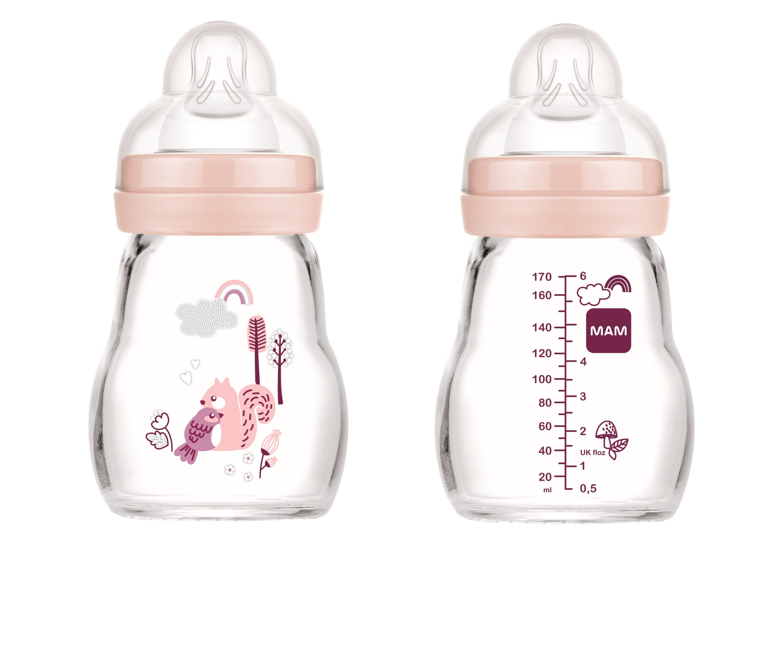 MAM staklena bočica 170ml 0+mj sort 638046